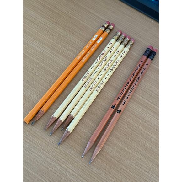 Buckskin Vector Blackfeet Indian Company Pencils Lot of 8 - Picture 4 of 4